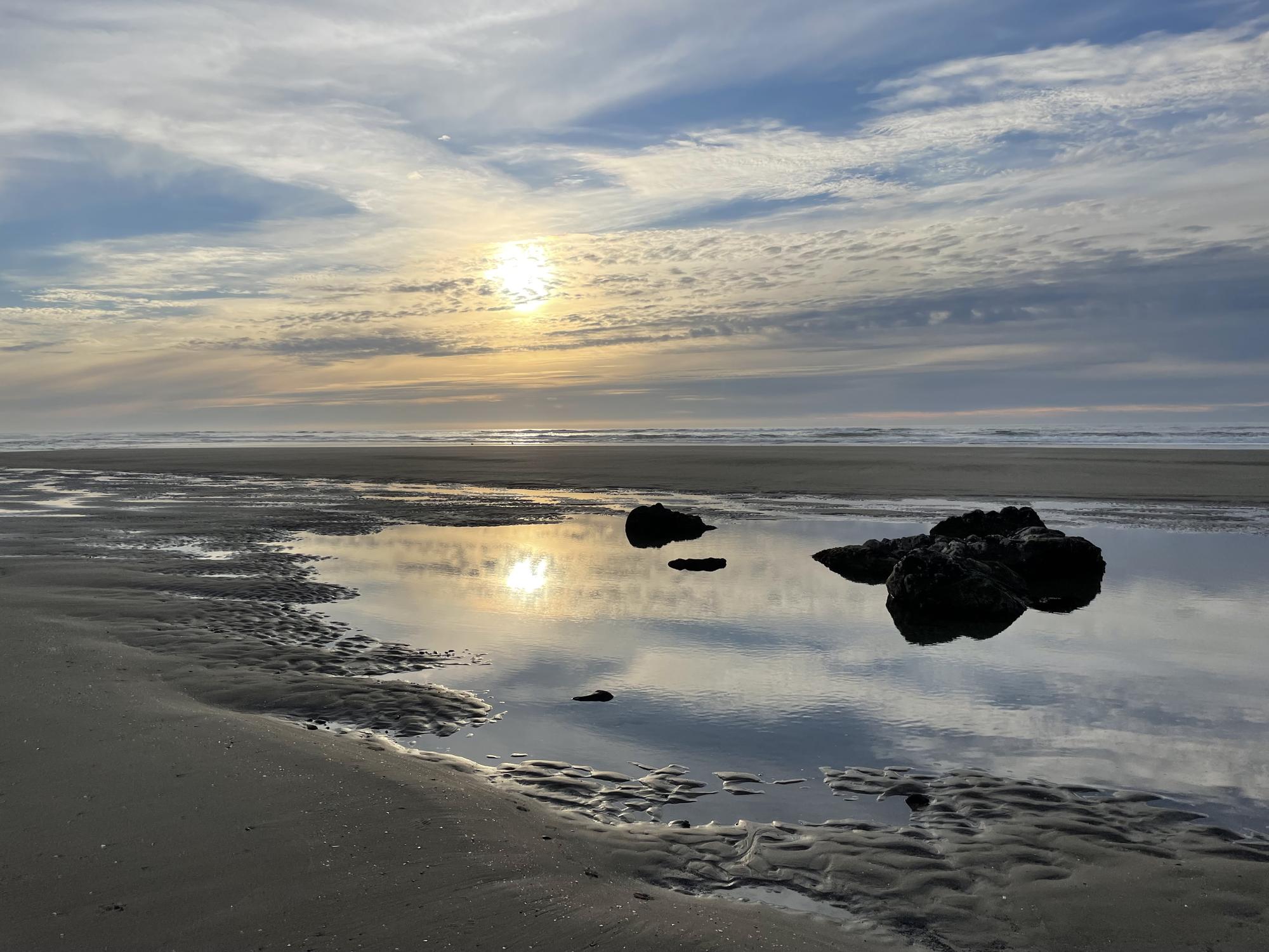 Reflective Beach Morning